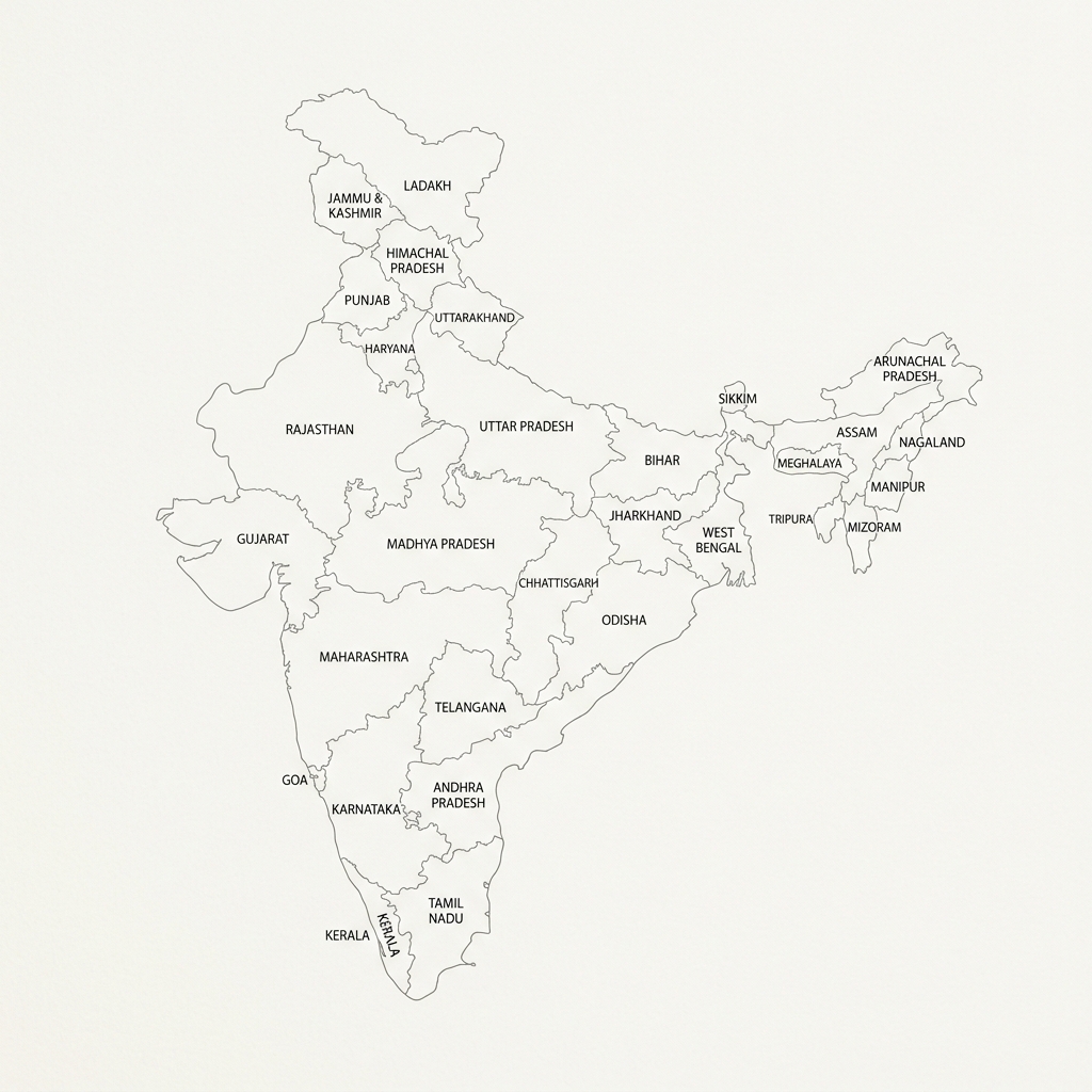 India Map Grid
